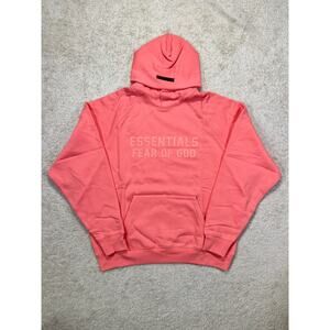 Essentials Fear of God Hoodie Pink Coral MEDIUM